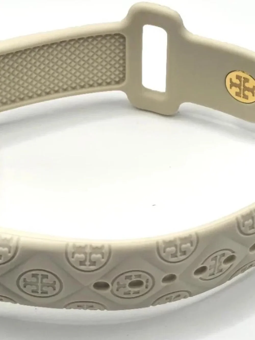 Tory Burch Ivory Silicone Apple Watch Band 41mm for Series 7 8 9
